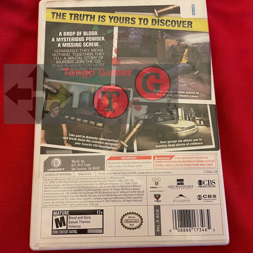 C.s.i. Crime Scene Inv. Hard Evidence / Nintendo Wi / Wii U (Usado)