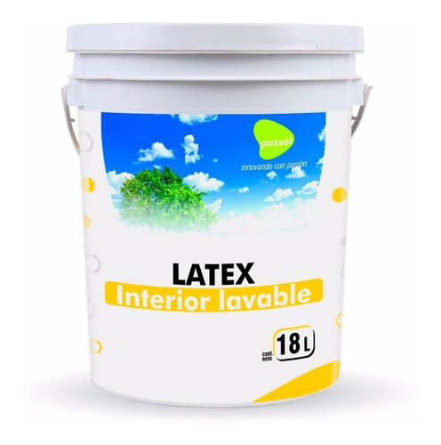 Pintura Latex Interior Lavable Antihongos Passol 18lt Blanco