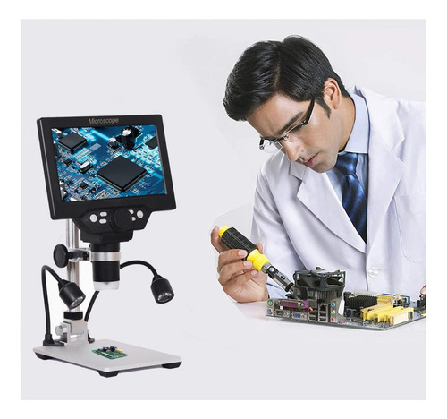 Microscopio Digital 1200x Pantalla 7.0 Lcd + Luz Led G1200