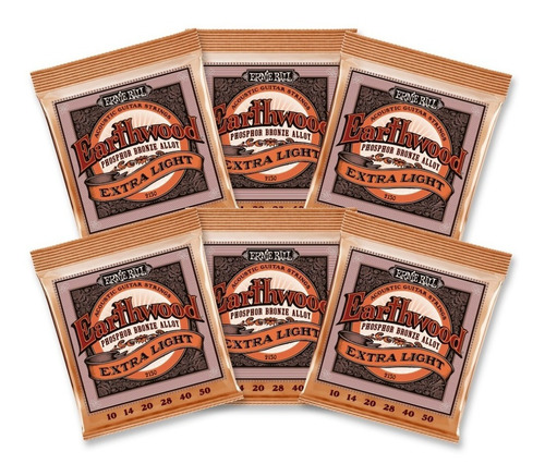 Imagen 6 de 7 de Ernie Ball Encordado Guitarra Acustica P02150 010 Extralight