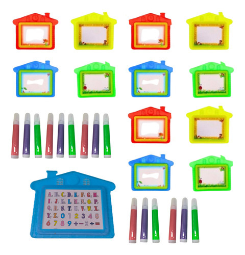Set 12 Mini Pizarras Para Niños Sorpresas Cumpleaños 13 Cm