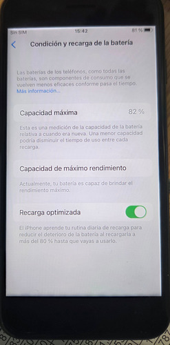 Iphone 8 64 Gb 82% Sin Accesorios Negro2 (Usado)