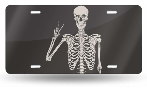 Ohds Skull Human Skeleton Posing Pattern Decorative Car Fron