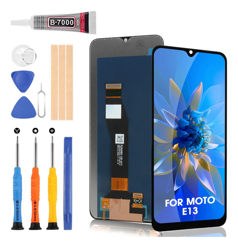 Para Motorola E13 Xt2345 Pantalla Táctil Lcd Color Negro