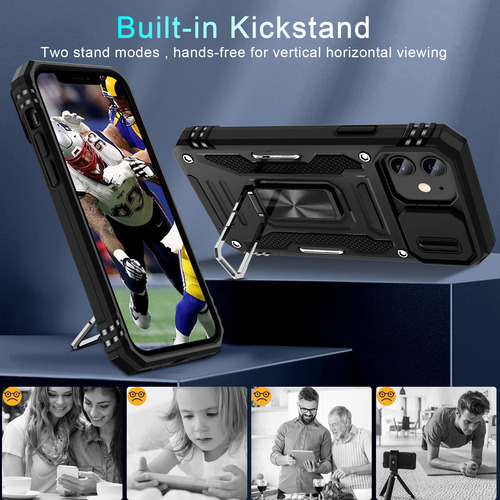 Funda De Teléfono Deerlamn Para iPhone 12/12 Pro Con Funda De Cámara Deslizante