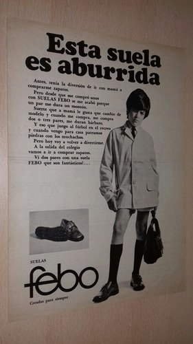 P456 Clipping Publicidad Suelas Febo Zapatos Año 1972