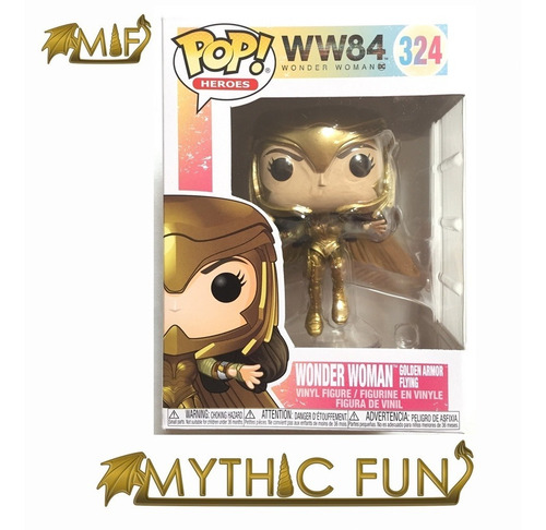 Funko Pop Ww84 - Wonder Woman Golden Armor Flying 324 (Usado)