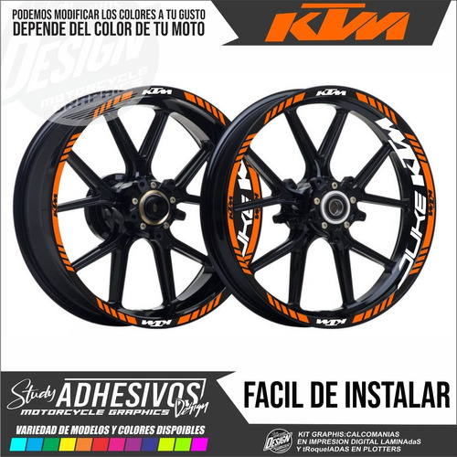 Calcomanias Reflectivas Para Rin 17 De Moto Ktm Duke