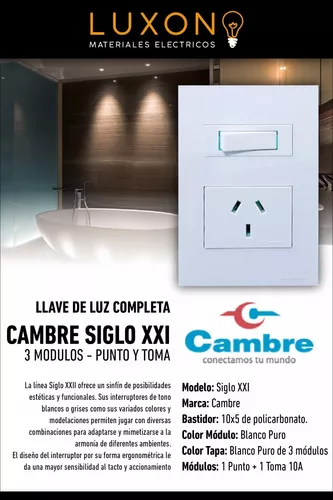 Llave De Luz 1 Punto Y Toma 10a Linea Urbana Exultt