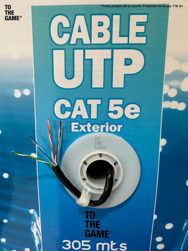 Imagen 7 de 7 de Bobina Cable Red Utp Cat5e Exterior Rollo Vaina Caja 305mts