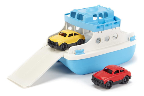 Green Toys Ferry Boat Con Mini Coches De Juguete Para Bañera