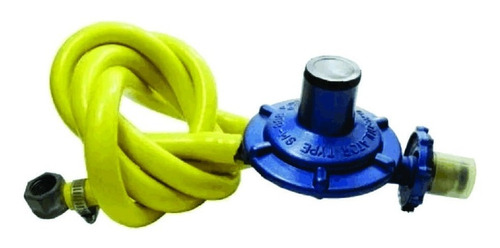 Regulador Gas Taiwan Con Manguera 1,5 Mts Y Abrazaderas