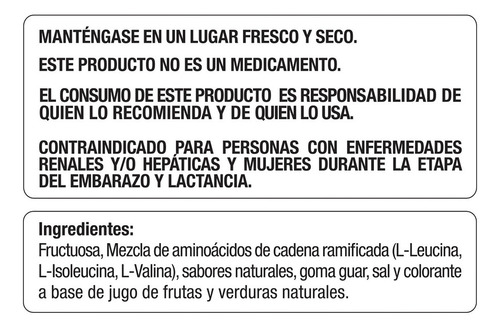 Imagen 6 de 8 de Bcaas - Aminoácidos (leucina:isoleucina:valina ) De 500 G
