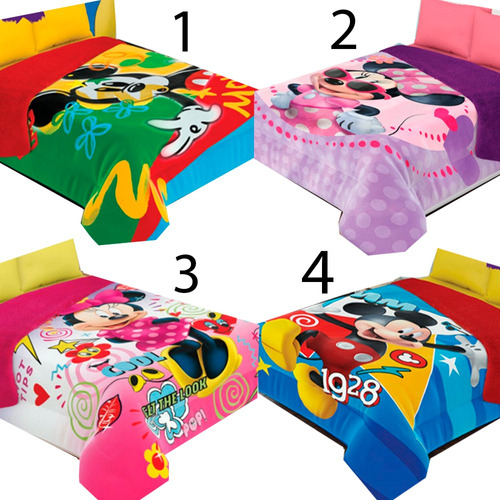 Pack 2 Cobertores Borrega Disney Matrimonial