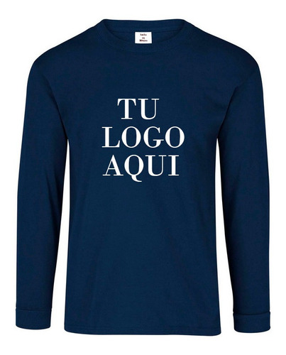 Playera Estampada Personalizada, Manga Larga, Tu Logo Aquí.