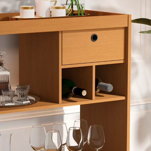 Aparador Bar 4000 Design Moderno Rodizio Nature Jbbechara