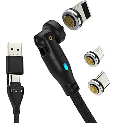 Statik Puntas de conectores magnéticos 360 Pro para carga rápida, solo  compatible con el cable cargador magnético Statik360 Pro, paquete de 3  unidades