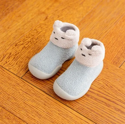 Bebe Primeros Pasos Zapatos Medias Calcetines Con Suela