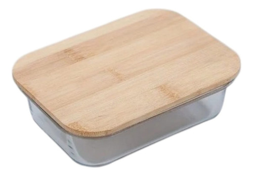 Tupper De Vidrio Rectangular De 1040ml Grande Color Transparente