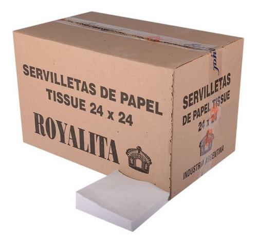 Caja Servilletas De Papel Blancas Royalita 24x24 X 2000 Uni