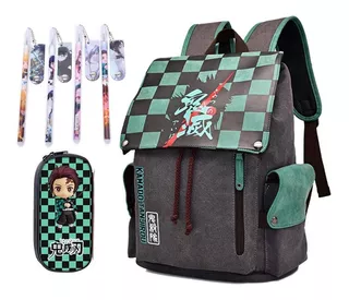 Paquete De 6 Mochilas Anime Demon Slayer Para Niño Y Niña