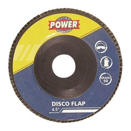 Disco Flap Amoladora Power Grano Lija 60 Rosca M14 115 Mm