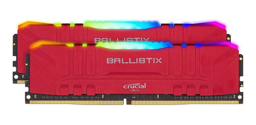 Imagem 1 de 1 de Memória Ram Crucial Ballistix Rgb Gaming (red) 16gb 2x8gb