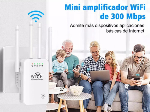 Repetidor Wifi Amplificador Señal 300mbps Rompemuros + Plus