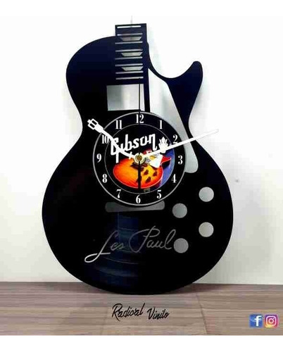 Reloj De Vinilo Guitarra Gibson-fender-ibanez-  Decoracion 