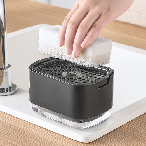Dispensador De Jabón Y Soporte Para Esponja, Esponja Incluid