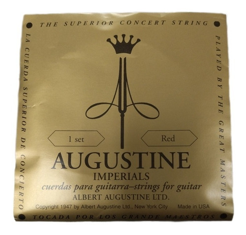 Set De Cuerdas Para Guitarra Agustine Imperials Red