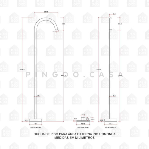 Kit Cuba De Piso Para Banheiro E Misturador Pingoo.casa
