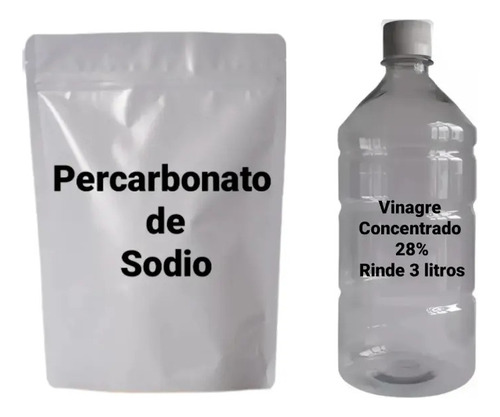 Percarbonato X 2kg + Vinagre Limpieza Ác. Acético 28% 1 Lts