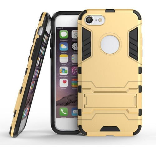 Funda Iron Case Para  iPhone 7 / 8 Con Cristal De Uso Rudo