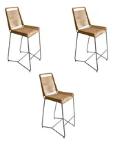 Comprar 3 Banquetas Tulum En Símil Yute O Pvc - Envíos Nacionales