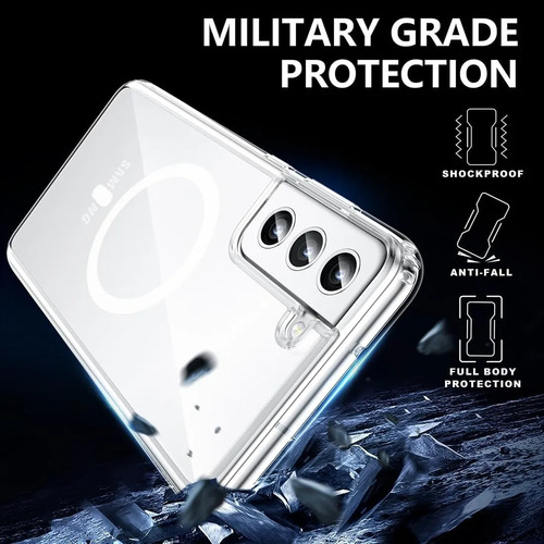 Funda Clear Magsafe Magnetic Antishock Para Samsung Transparente S22