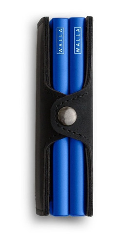 Imagen 4 de 5 de Billetera Walla Wallets Doble - Vintage Black & Blue