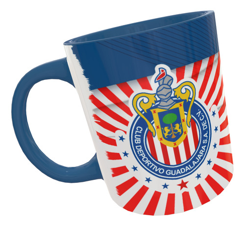 Taza Personalizadas Con Nombre Cerámica 325 Ml 11oz Premium Azul Oscuro Chivas Fútbol Club Deportivo Guadalajara