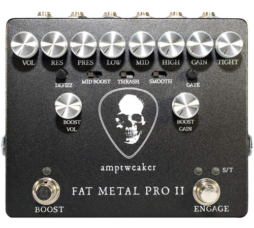 Amptweaker Pedal De Distorsión Fat Metal Pro Ii Color Marrón