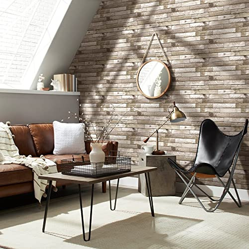 10 Piezas De Azulejos De Pared De Madera Falsa 3d, 11.8...