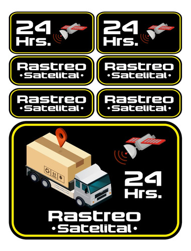 Sticker Rastreo Satelital Para Vehiculos De Carga Camiones 2