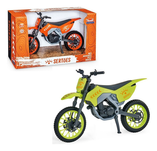 Moto De Brinquedo Rally Com Suspensão E Molas Cross Sertões Cor Sortido