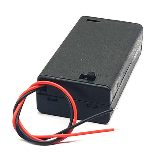 Caja Almacenamiento Para 2 Baterías Aa Y Interruptor On/off