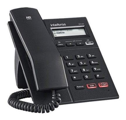 Imagem 1 de 3 de Telefone Ip Com Fio Intelbras Tip 125i Preto
