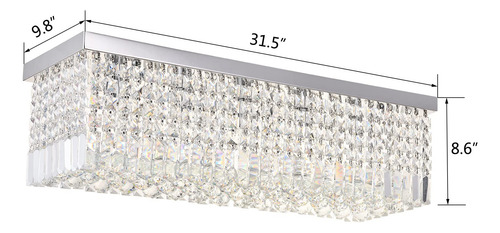 A1a9 Moderna Lámpara De Araña De Cristal Elegante Lámpara De