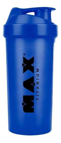 Coqueteleira Max Titanium Azul 600ml Shake Whey
