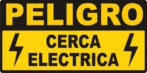 Comprar Cartel Cuidado Cerca Electrica. Pvc 3 Mm De 20x10 Cm 
