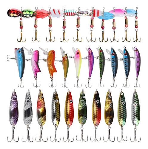 Kit De Señuelos De Pesca Spinners Swimbait Crankbaits ...