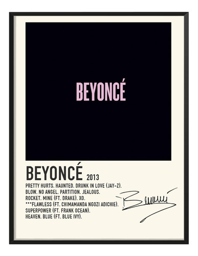 Cuadro Beyonce Music Album Tracklist Exitos Beyonce