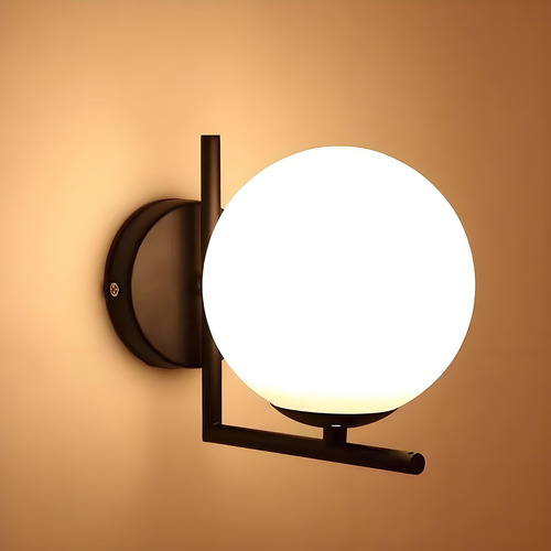 Lámpara Led De Pared Globo Bola Cristal Mate De 60w